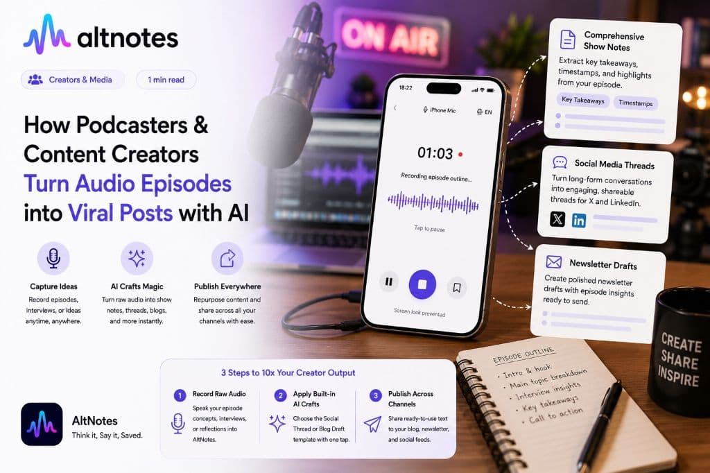 Wie Podcaster & Creators Audioinhalte mit KI in Virale Posts Verwandeln