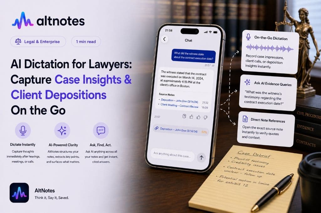 Dictado con IA para Abogados: Captura Ideas de Casos y Deposiciones sobre la Marcha